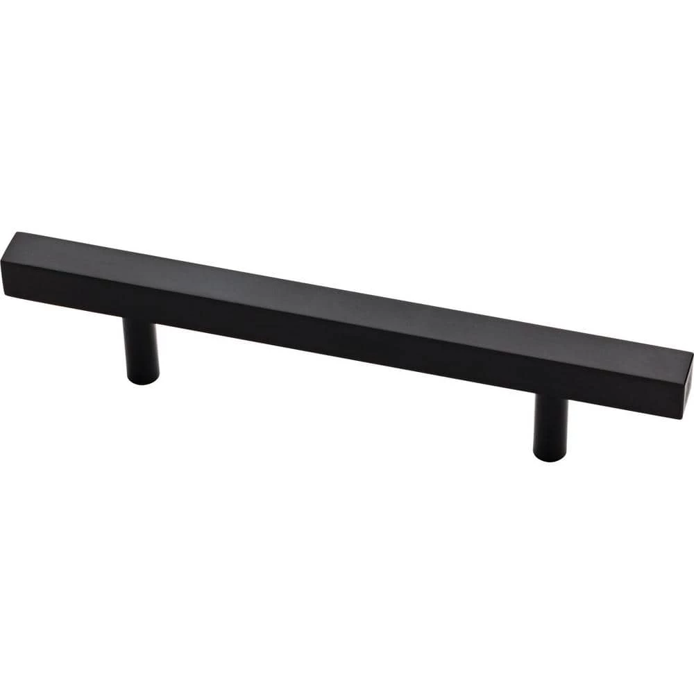 Franklin Brass Simple Square Bar 3-3/4 in. (96 mm) Matte Black Drawer Pull (10-Pack)