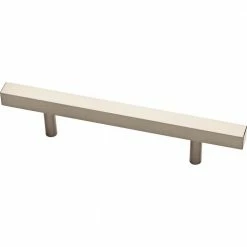 Franklin Brass Simple Square Bar 3-3/4 in. (96 mm) Stainless Steel Drawer Pull (10-Pack)