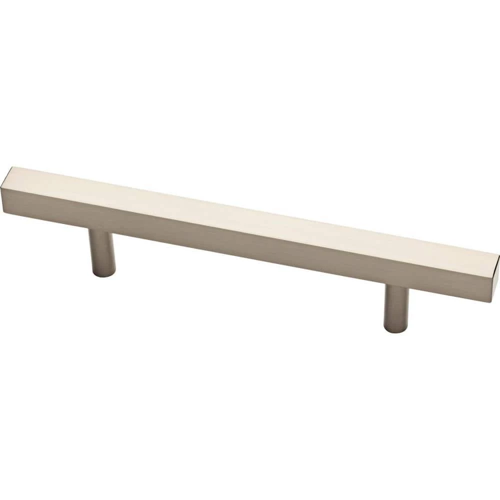 Franklin Brass Simple Square Bar 3-3/4 in. (96 mm) Stainless Steel Drawer Pull (10-Pack)