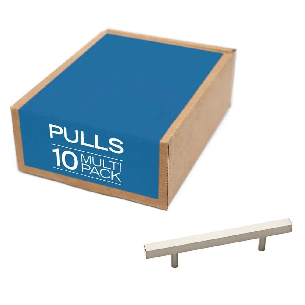 Franklin Brass Simple Square Bar 3-3/4 in. (96 mm) Stainless Steel Drawer Pull (10-Pack) - Image 3