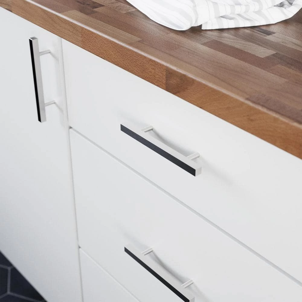 Franklin Brass Simple Square Bar 3-3/4 in. (96 mm) Stainless Steel Drawer Pull (10-Pack) - Image 2