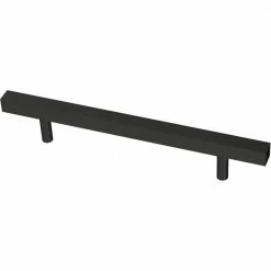 Franklin Brass Simple Square Bar 5-1/16 in. (128 mm) Matte Black Drawer Pull (30-Pack)