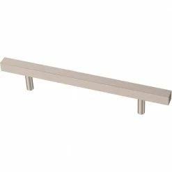 Franklin Brass Simple Square Bar 5-1/16 in. (128 mm) Stainless Steel Drawer Pull (10-Pack)