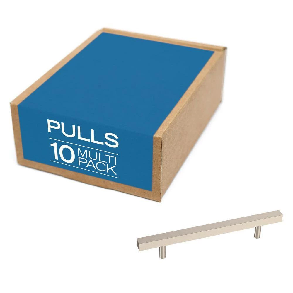 Franklin Brass Simple Square Bar 5-1/16 in. (128 mm) Stainless Steel Drawer Pull (10-Pack) - Image 3