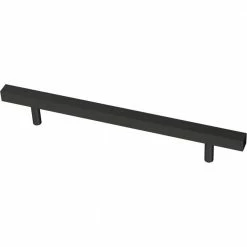 Franklin Brass Simple Square Bar 6-5/16 in. (160 mm) Matte Black Drawer Pull (10-Pack)