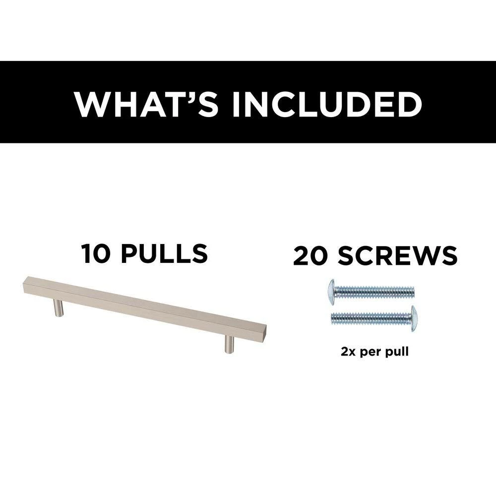 Franklin Brass Simple Square Bar 6-5/16 in. (160 mm) Stainless Steel Drawer Pull (10-Pack) - Image 9