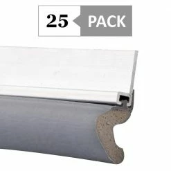 Simply Conserve KC600 1-5/8 in. x 80 in. Gray Premium Foam and Aluminum Screw On Door Weatherstrip Set Contractor Pack of 25