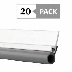 Simply Conserve Low Temperature 1.25 in. x 84 in. Gray Thermoplastic Rubber Bulb and Aluminum Screw On Door Weatherstrip Set Pack of 20