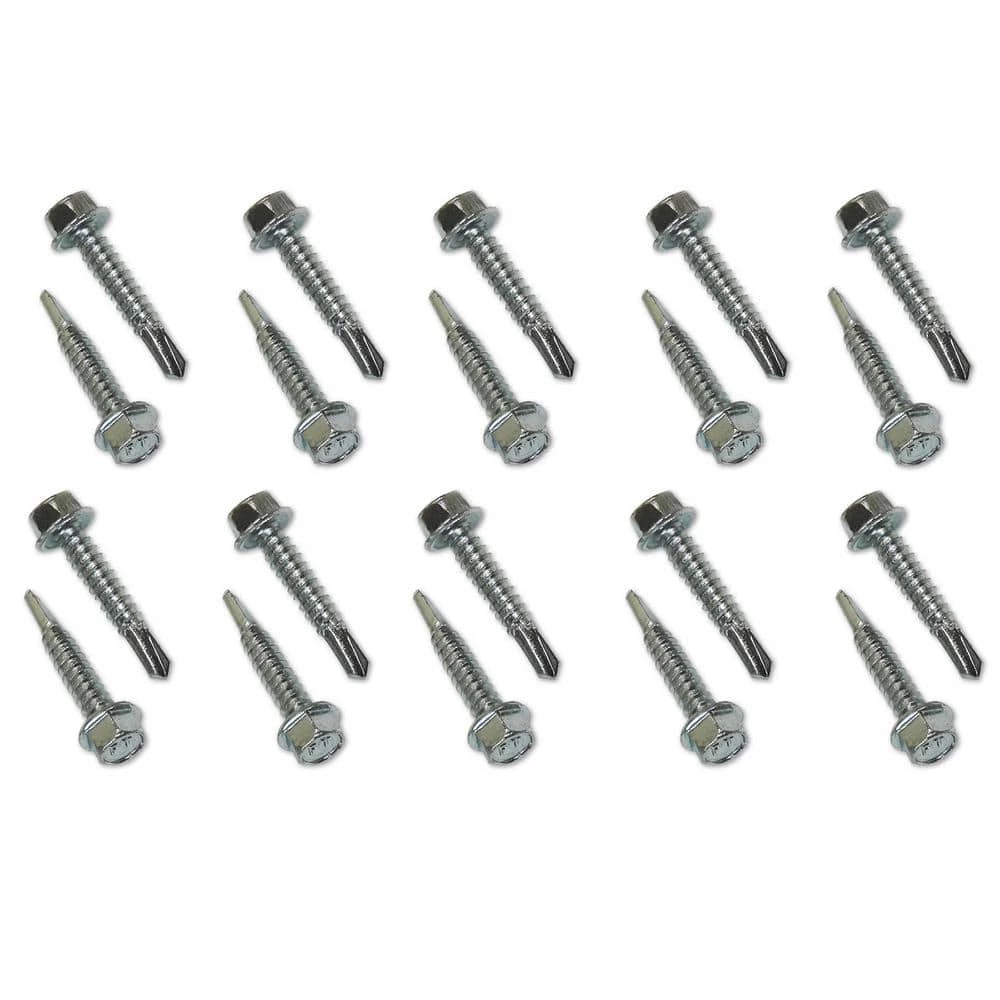 SNAP-LOC E-Track Self-Drilling Metal Screw 20-Piece Set 1/4 in. x 1-1/4 in.