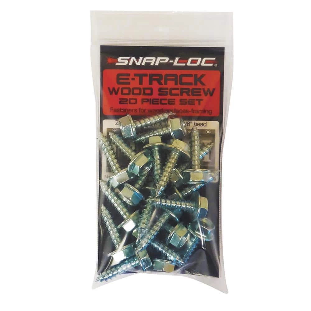 SNAP-LOC E-Track Wood Screw 20 Piece Set 1/4 in. x 1 in. - Image 4