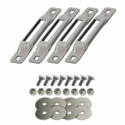 SNAP-LOC Stainless Steel E-Track Single Strap Anchor with Carriage Bolts (4-Pack)