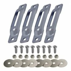SNAP-LOC E-Track Single Strap Anchor Zinc with Allen Screws (4-Pack)