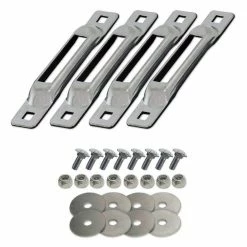 SNAP-LOC E-Track Single Strap Anchor Zinc with Carriage Bolts (4-Pack)