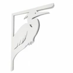 Nature Brackets Decorative 16 in. Paintable PVC Heron Mailbox or Porch Bracket