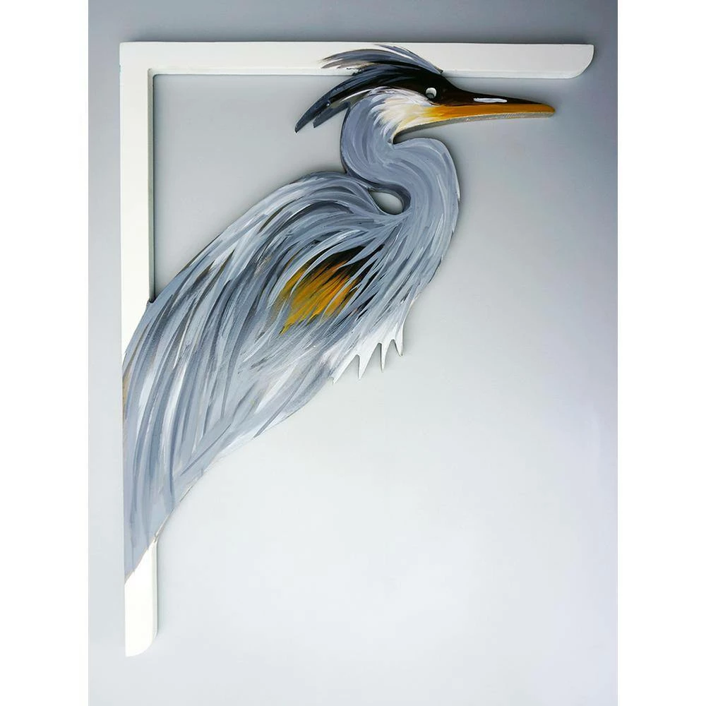 Nature Brackets Decorative 16 in. Paintable PVC Heron Mailbox or Porch Bracket - Image 6