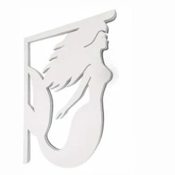 Nature Brackets Decorative 16 in. Paintable PVC Mermaid Mailbox or Porch Bracket