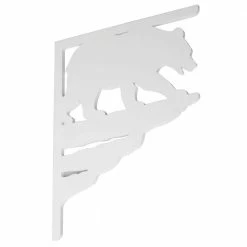 Nature Brackets Decorative 16 in. Paintable PVC Bear Mailbox or Porch Bracket