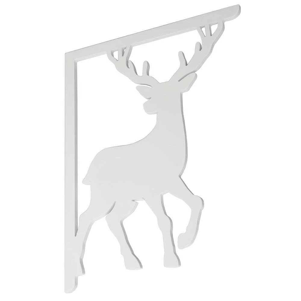 Nature Brackets Decorative 16 in. Paintable PVC Deer Mailbox or Porch Bracket