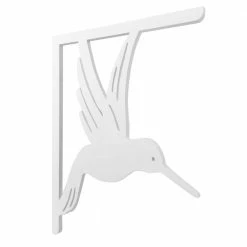 Nature Brackets 16 in. Paintable PVC Decorative Hummingbird Mailbox or Porch Bracket