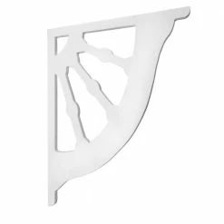 Nature Brackets Decorative 16 in. Paintable PVC Wagon Wheel Mailbox or Porch Bracket