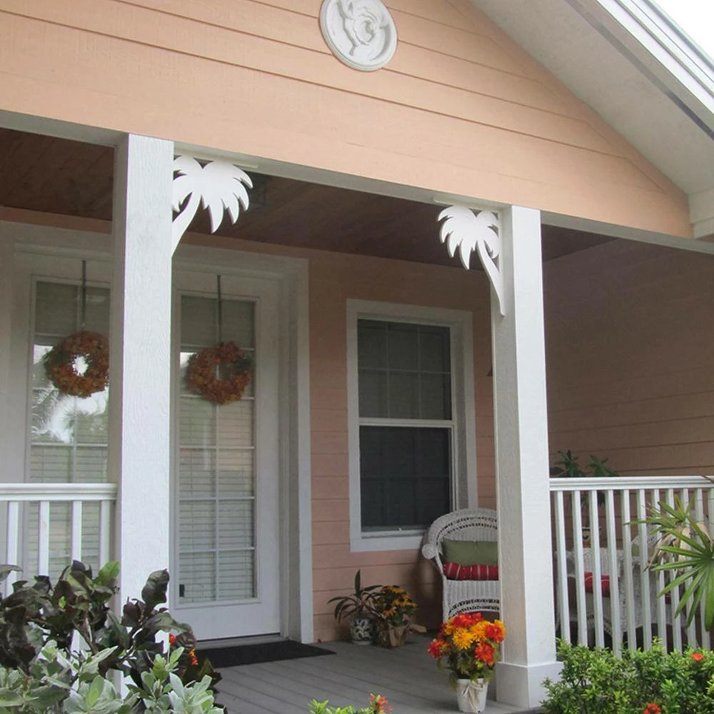 Nature Brackets Decorative 16 in. Paintable PVC Palm Mailbox or Porch Bracket - Image 4