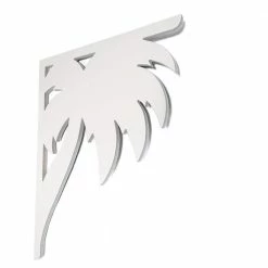 Nature Brackets Decorative 16 in. Paintable PVC Palm Mailbox or Porch Bracket