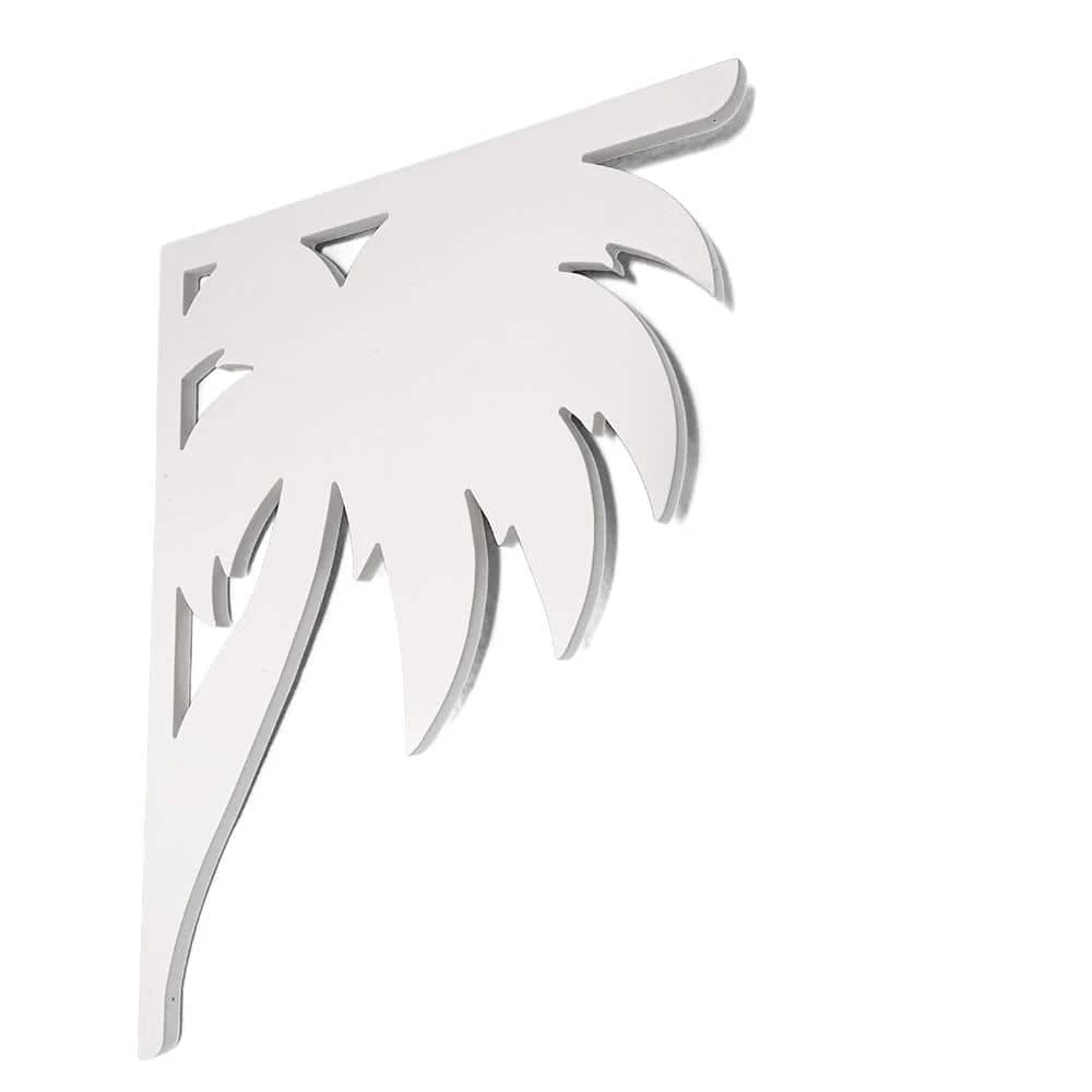 Nature Brackets Decorative 16 in. Paintable PVC Palm Mailbox or Porch Bracket