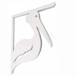 Nature Brackets Decorative 16 in. Paintable PVC Pelican Mailbox or Porch Bracket