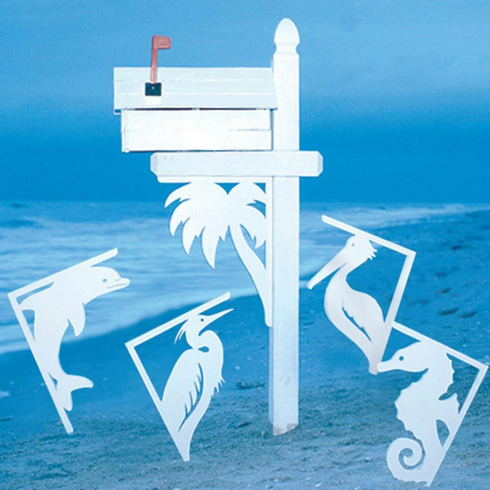 Nature Brackets Decorative 16 in. Paintable PVC Seahorse Mailbox or Porch Bracket - Image 3