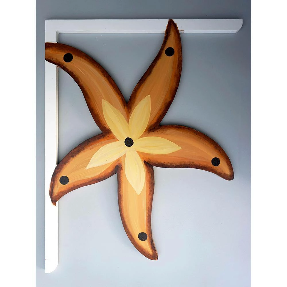 Nature Brackets Decorative 16 in. Paintable PVC Starfish Mailbox or Porch Bracket - Image 5