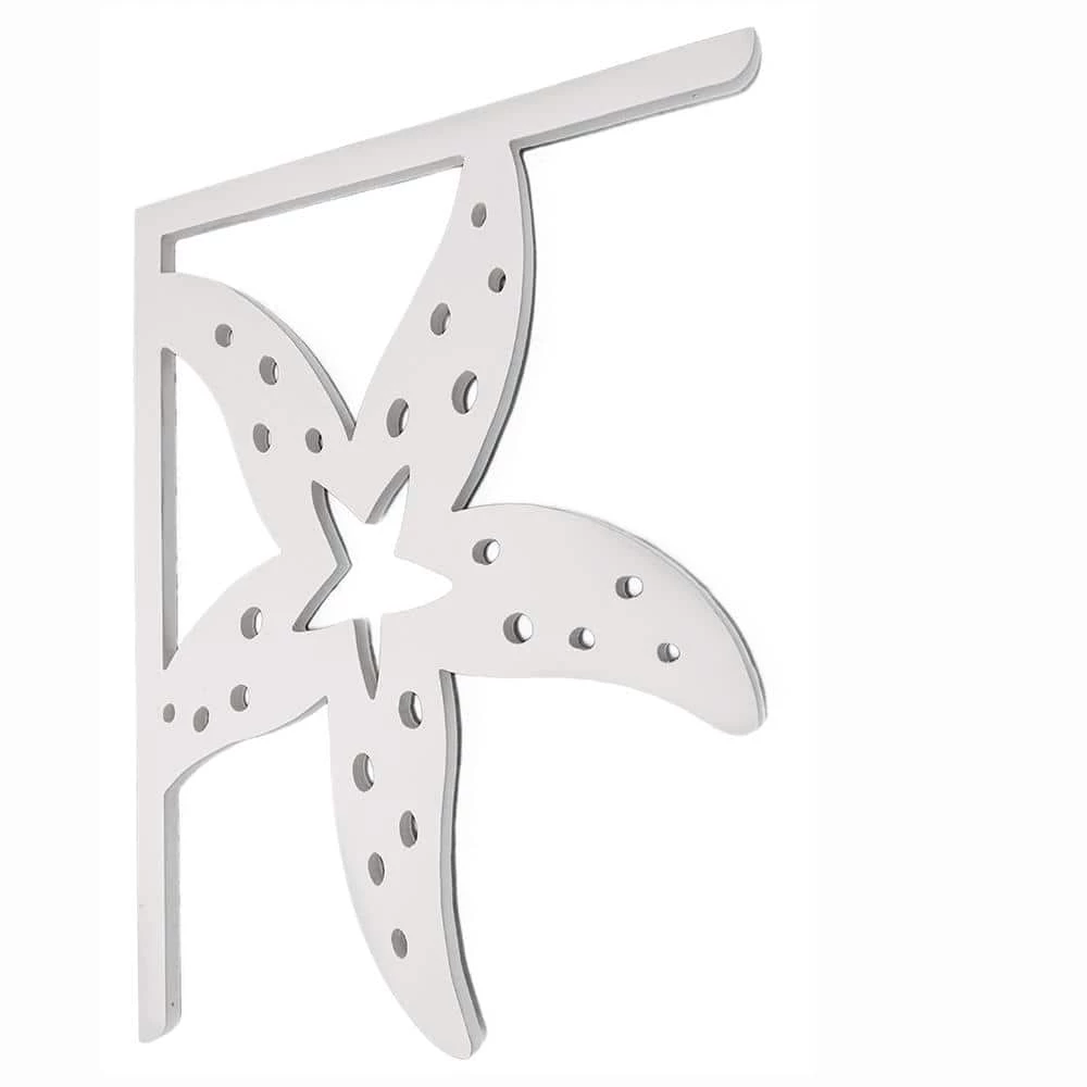 Nature Brackets Decorative 16 in. Paintable PVC Starfish Mailbox or Porch Bracket