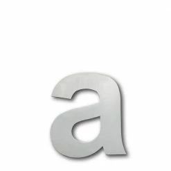 QT Home Decor 4.5 in. Brushed Stainless Steel Floating Modern House Letter a