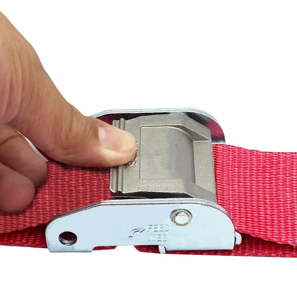 SNAP-LOC 16 ft. x 2 in. Logistic Cam Buckle E-Strap with Hook and Loop Storage Fastener in Red - Image 10
