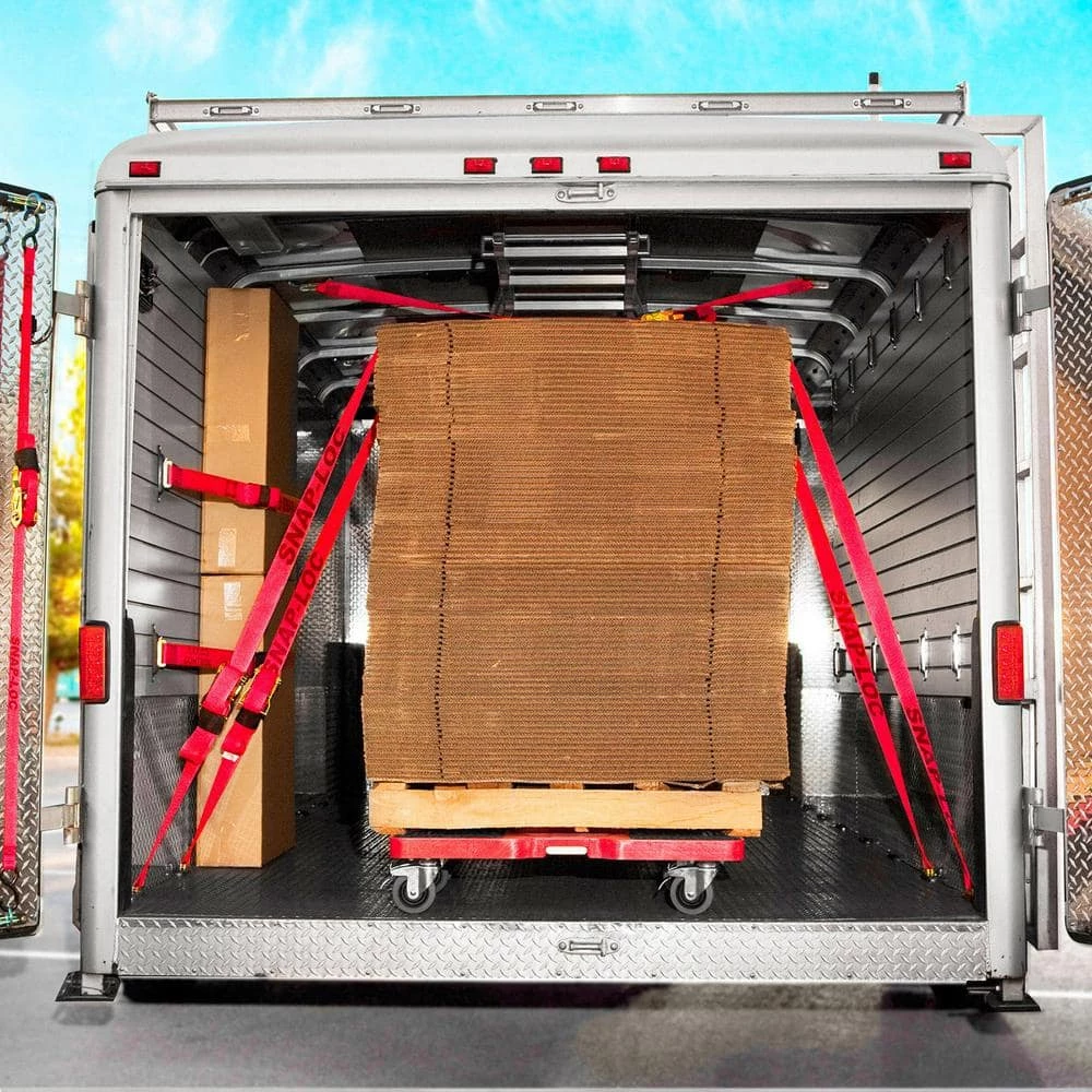 SNAP-LOC 16 ft. x 2 in. Logistic Cam Buckle E-Strap with Hook and Loop Storage Fastener in Red - Image 2