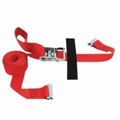 SNAP-LOC 16 ft. x 2 in. Logistic Ratchet E-Strap with Hook and Loop Storage Fastener in Red