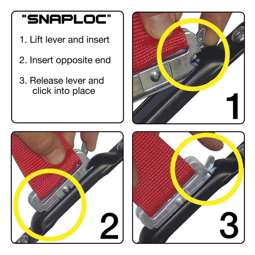 SNAP-LOC 12 ft. x 2 ft. E-Track Strap System with Hooks and Fasteners - Image 4