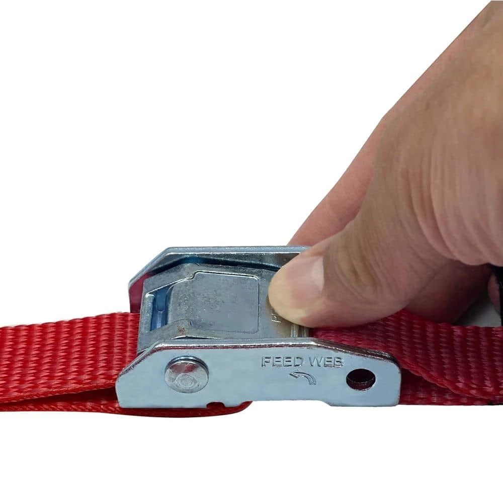 SNAP-LOC 100 ft. x 1 in. Cinch Strap with Hook and Loop Storage Fastener in Red - Image 3