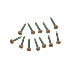 Veranda #10 1-1/2 in. Phillips Pan Head Brazilian Walnut Plastic Lattice Screw (12-Pack)