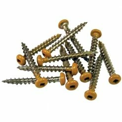 Veranda 1-1/2 in. Lattice Sierra Cedar SS Screws (12-Piece/Bag)