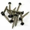 Veranda 1-1/2 in. Black Stainless Steel Screw (12-Piece/Bag)