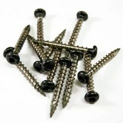 Veranda 1-1/2 in. Black Stainless Steel Screw (12-Piece/Bag)