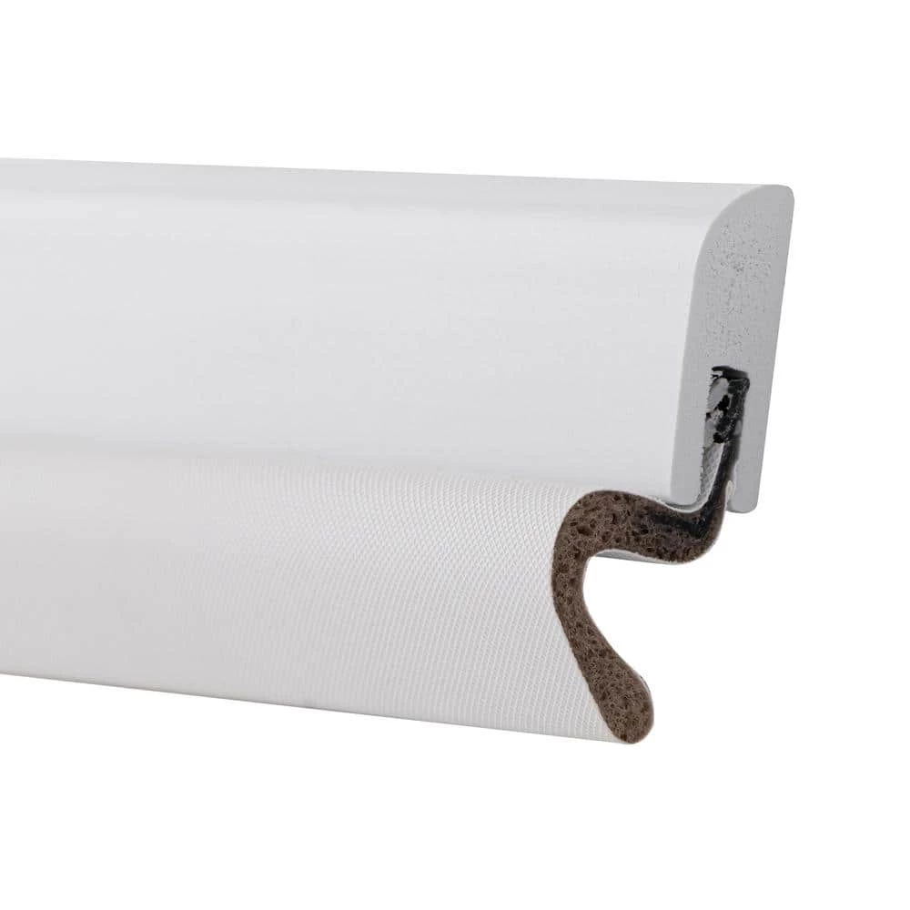 Simply Conserve Windjammer DS060 7/8 in. x 84 in. White Premium Foam and Nail-Up PVC Door Weatherstrip Set Contractor Pack of 15 - Image 2