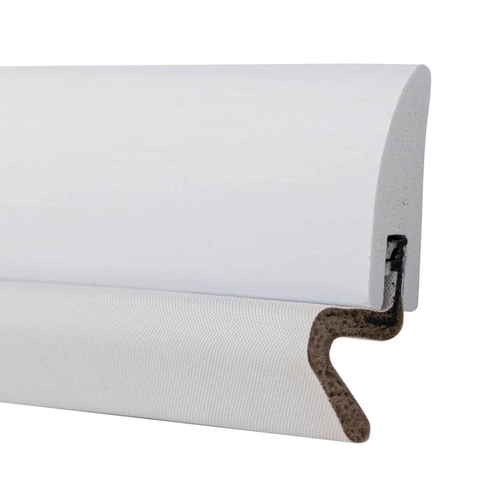 Simply Conserve Windjammer DS060 1-3/8 in. x 84 in. White Premium Foam and Nail-Up PVC Door Weatherstrip Set Contractor Pack of 12 - Image 2