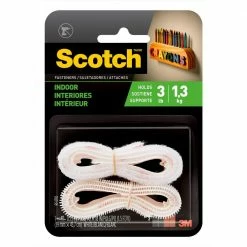Scotch 3/4 in. x 18 in. White Indoor Fasteners (1 Set-Pack)
